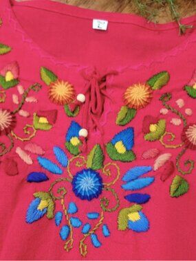 Hand Embroidered Mexican Camisa